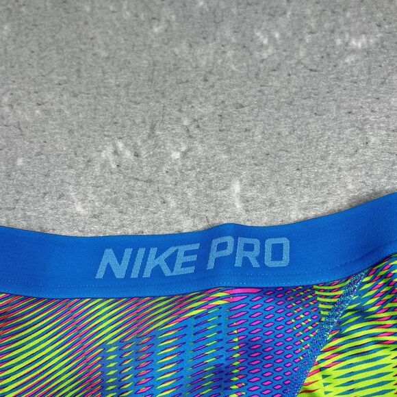 Nike Pro Hypercool Capris Womens M Frequency Photo Blue/Pink 725475-435 Training - Picture 9 of 15